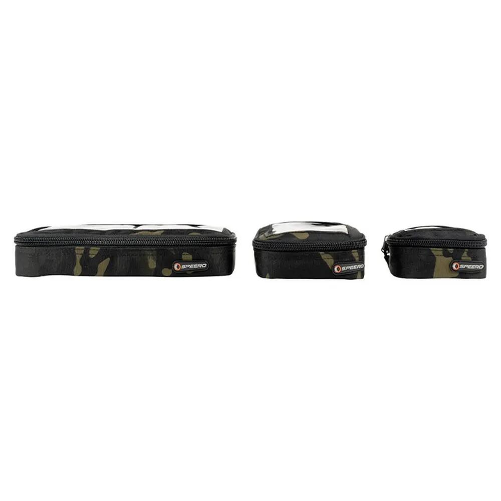 Camo Clear Window Pouch Set (Pack of 3) (Black) One Size 3/4
