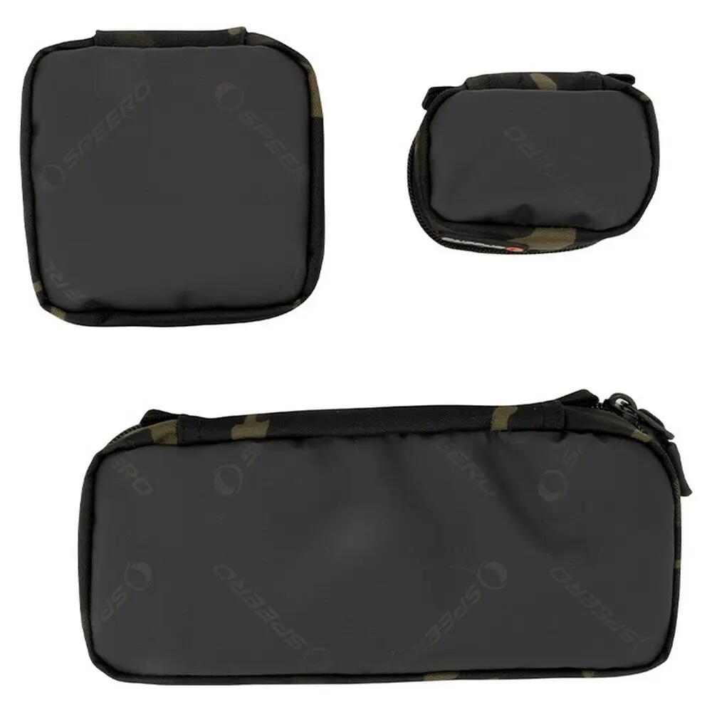 Camo Clear Window Pouch Set (Pack of 3) (Black) One Size 2/4