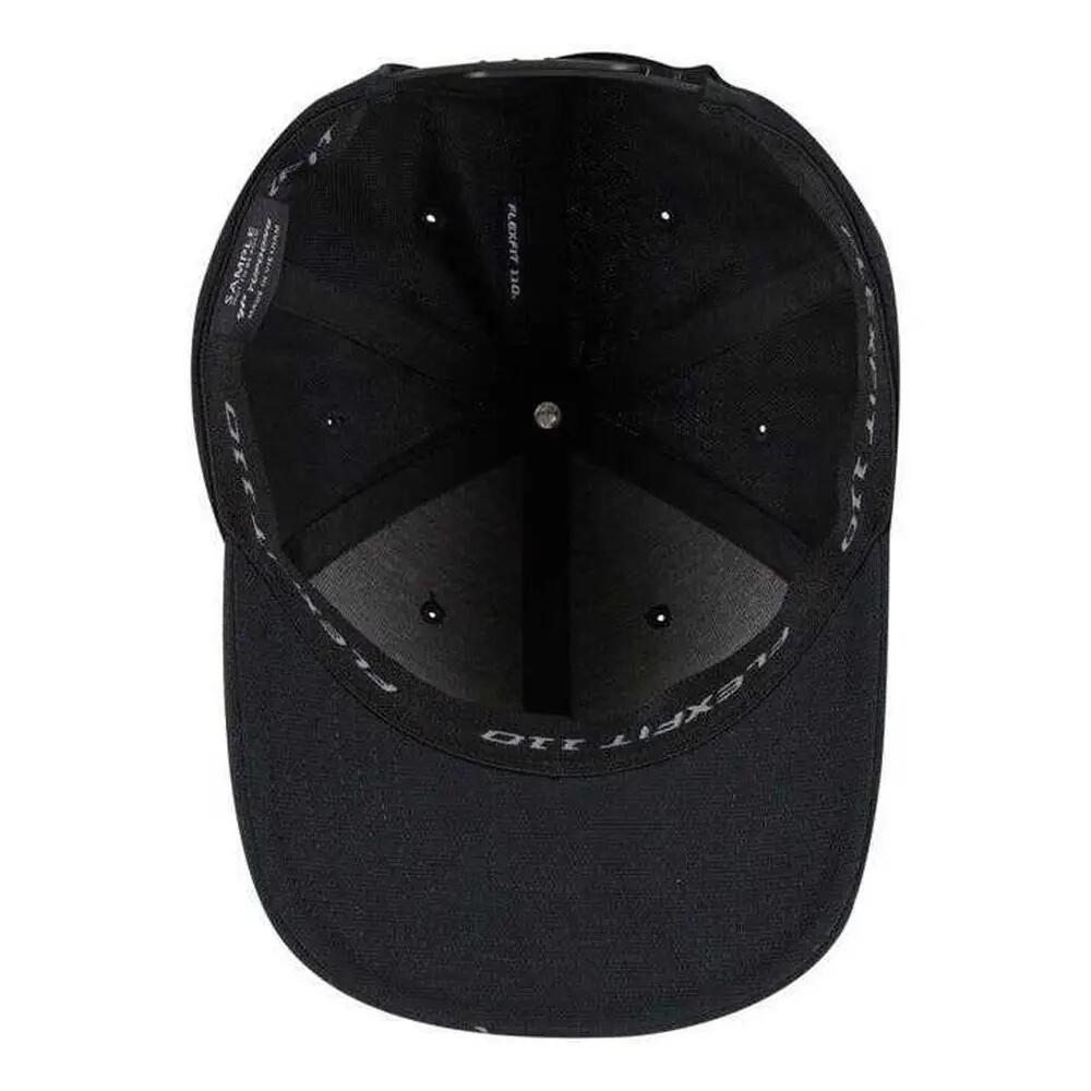 110 Curved Peak Baseball Cap (Black) 4/5