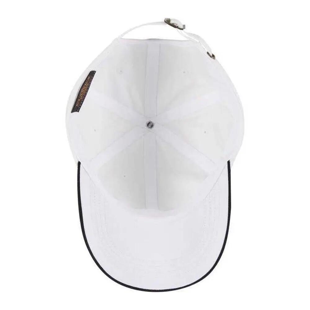 Classic Two Tone Low Profile Baseball Cap (White/Black) 4/5