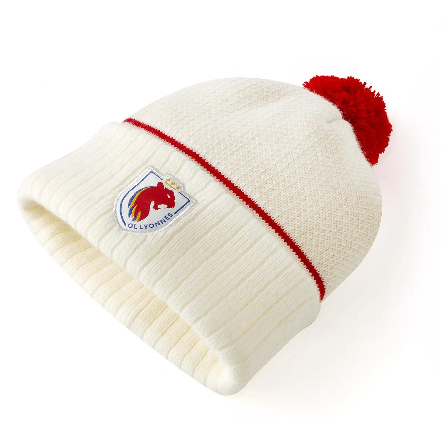 Bonnet Pompon Beige Mixte - Game ON - OL Lyonnes 3/5