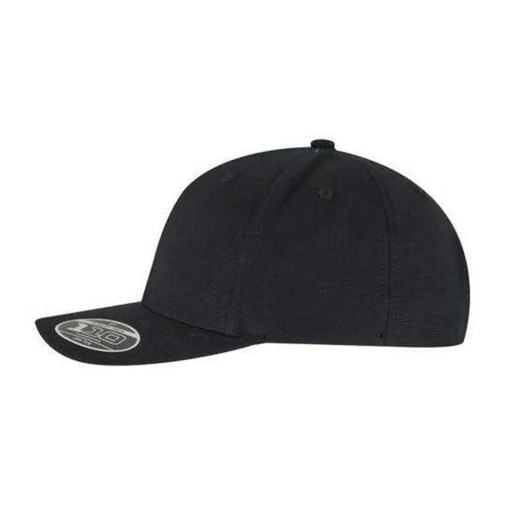 110 Curved Peak Baseball Cap (Black) 3/5