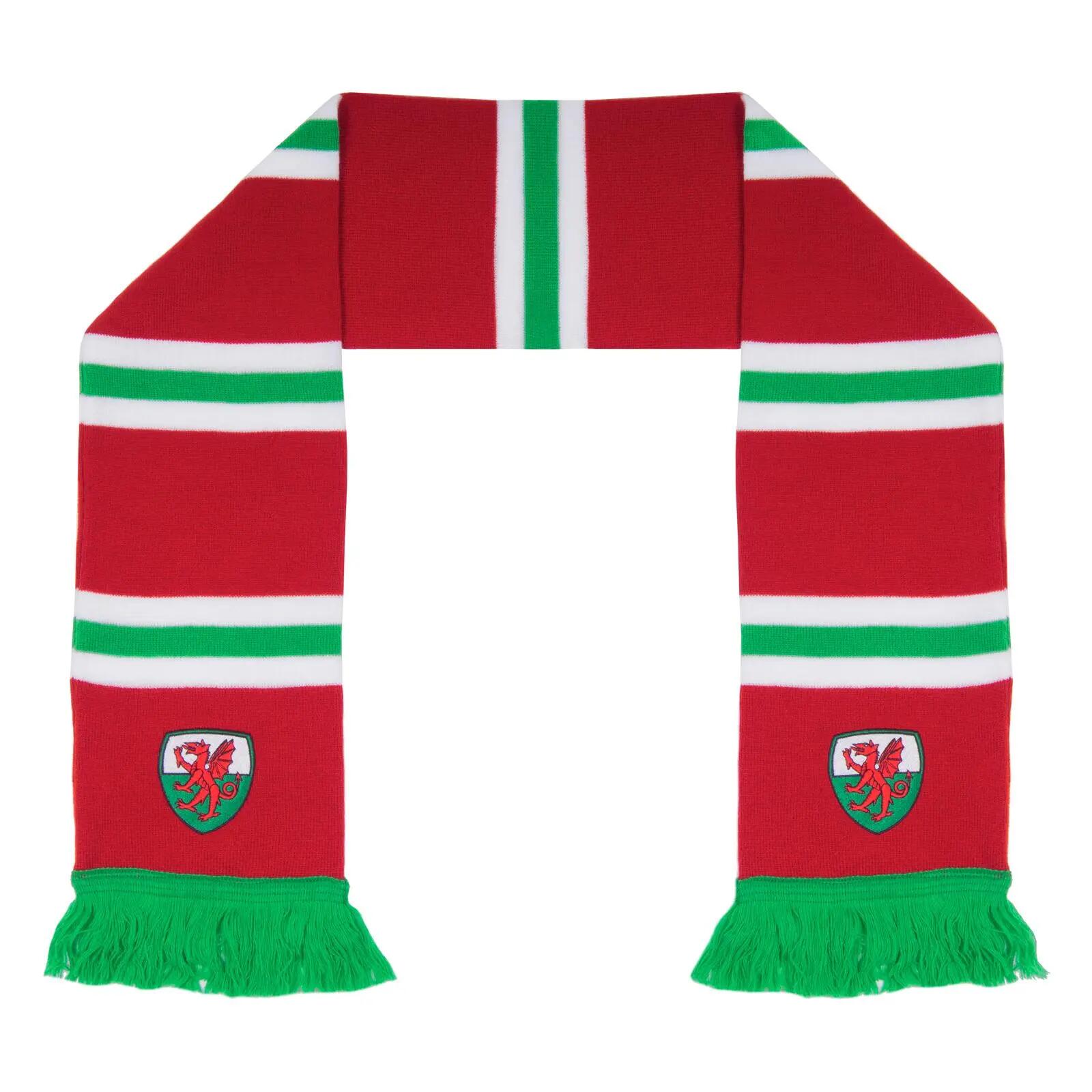 Ensemble Bonnet Et Écharpe WALES Adulte (Rouge / Blanc / Vert) 3/6
