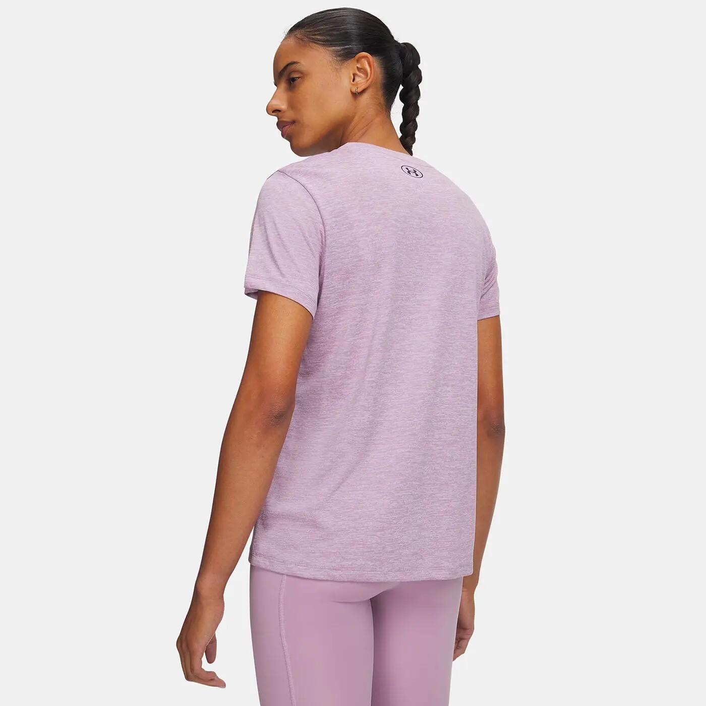 T-shirt UA Tech™ Twist pour femme Under Armour Mauve rose 2/3