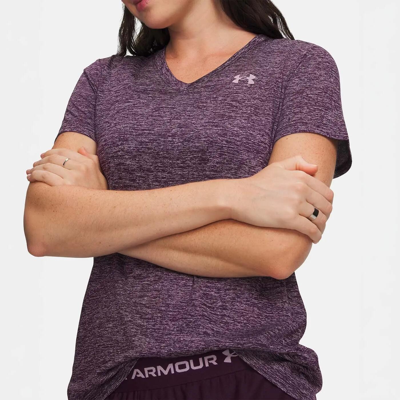 T-shirt UA Tech™ Twist pour femme Under Armour Violet écho 3/3