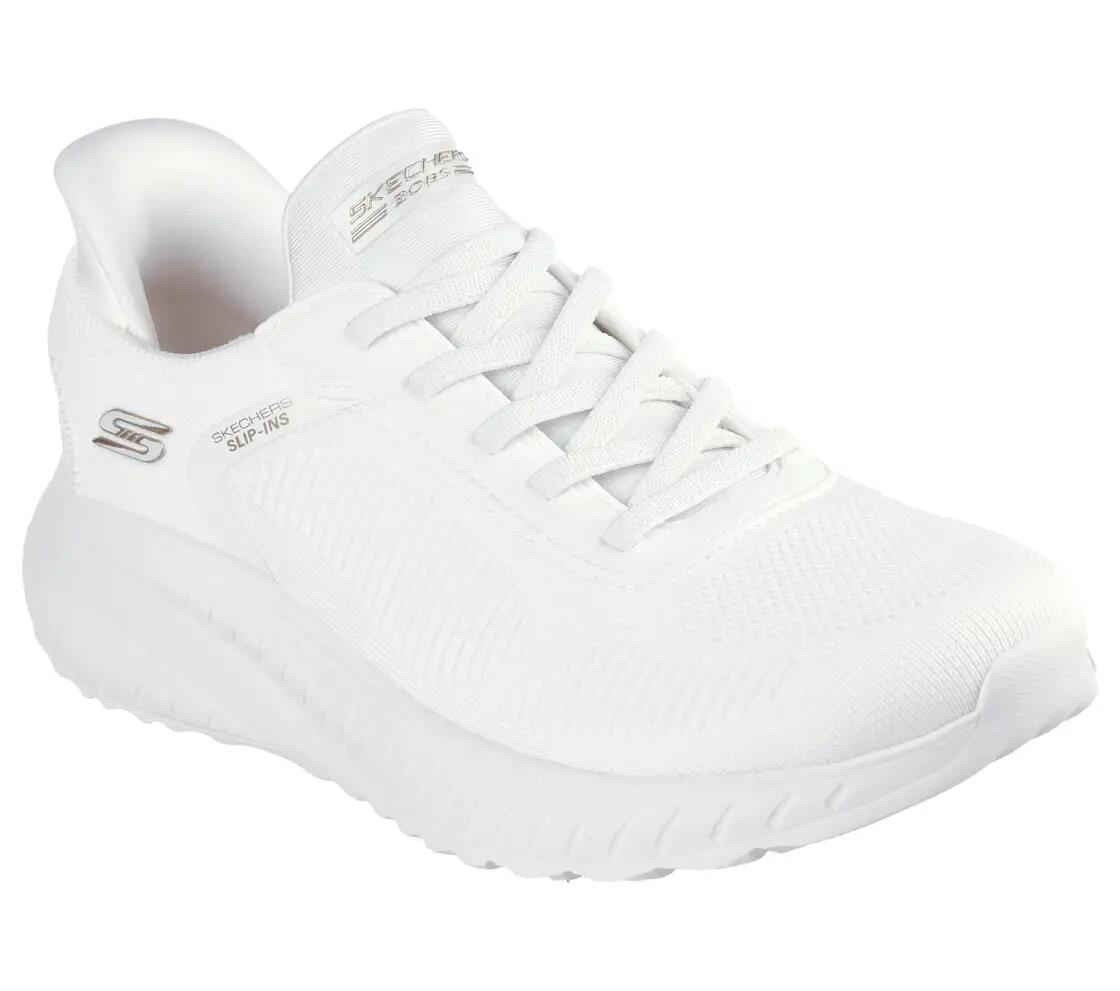 Baskets Skechers BOBS Squad Chaos blanc tricot mémoire 2/7