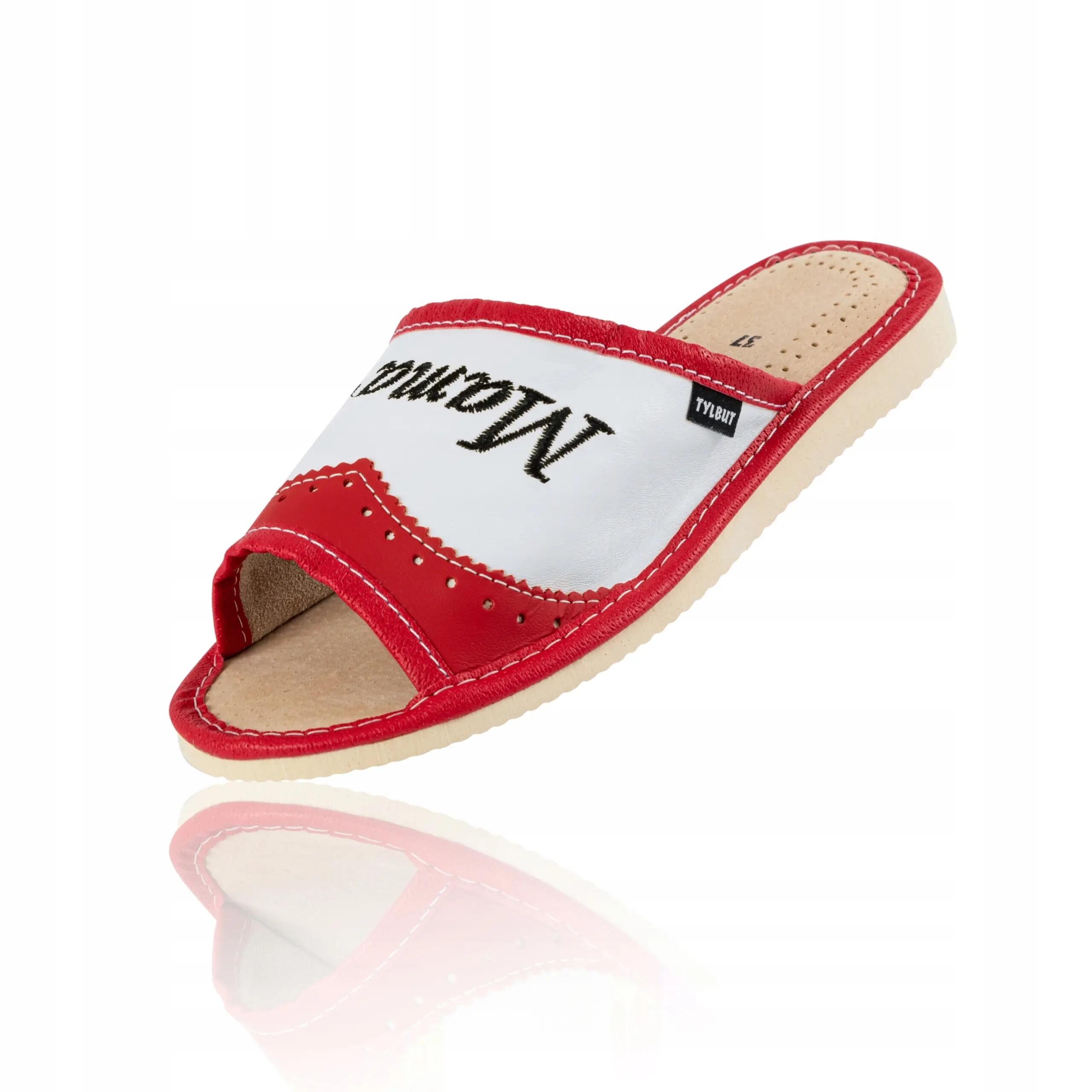 Dames Pantoffels Tylbut Leer Zacht Comfortabel Geborduurd Hart Mama Cadeau 2/4