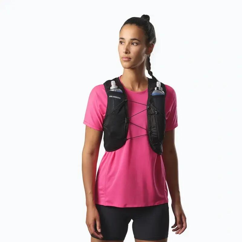 Unisex kamizelka biegowa 4 l Salomon Active Skin 4 No Flasks czarna 4/5