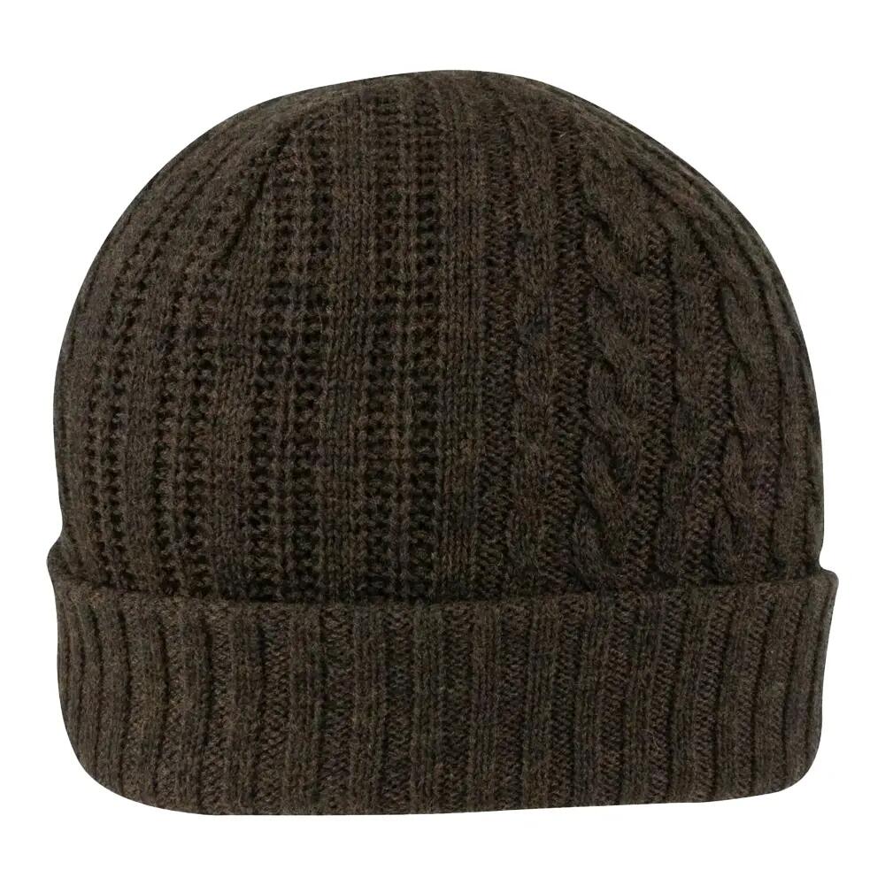 Merino Wool Beanie (Brown) 2/3