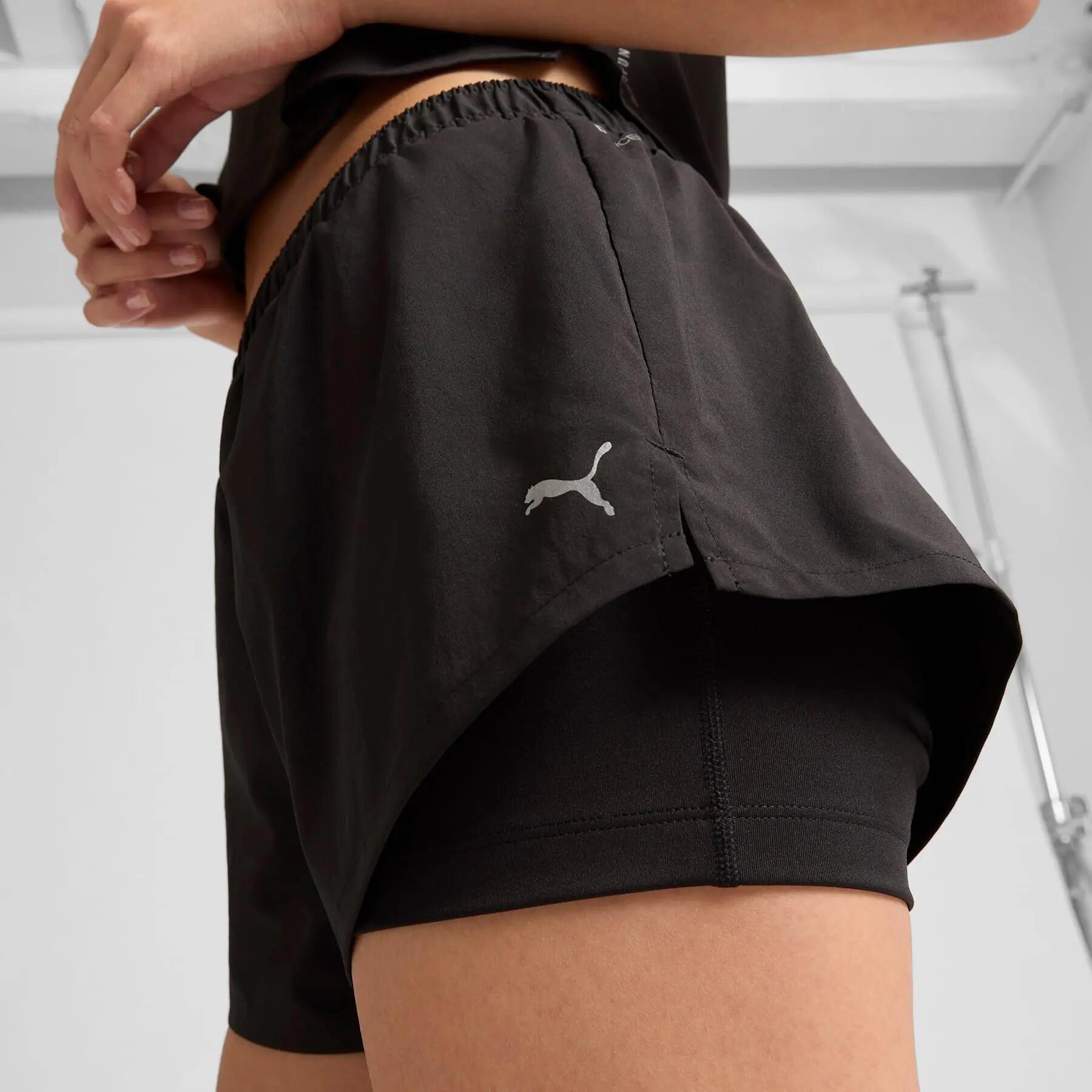 Calções de corrida femininos Puma WOVEN 2 em 1 5/5