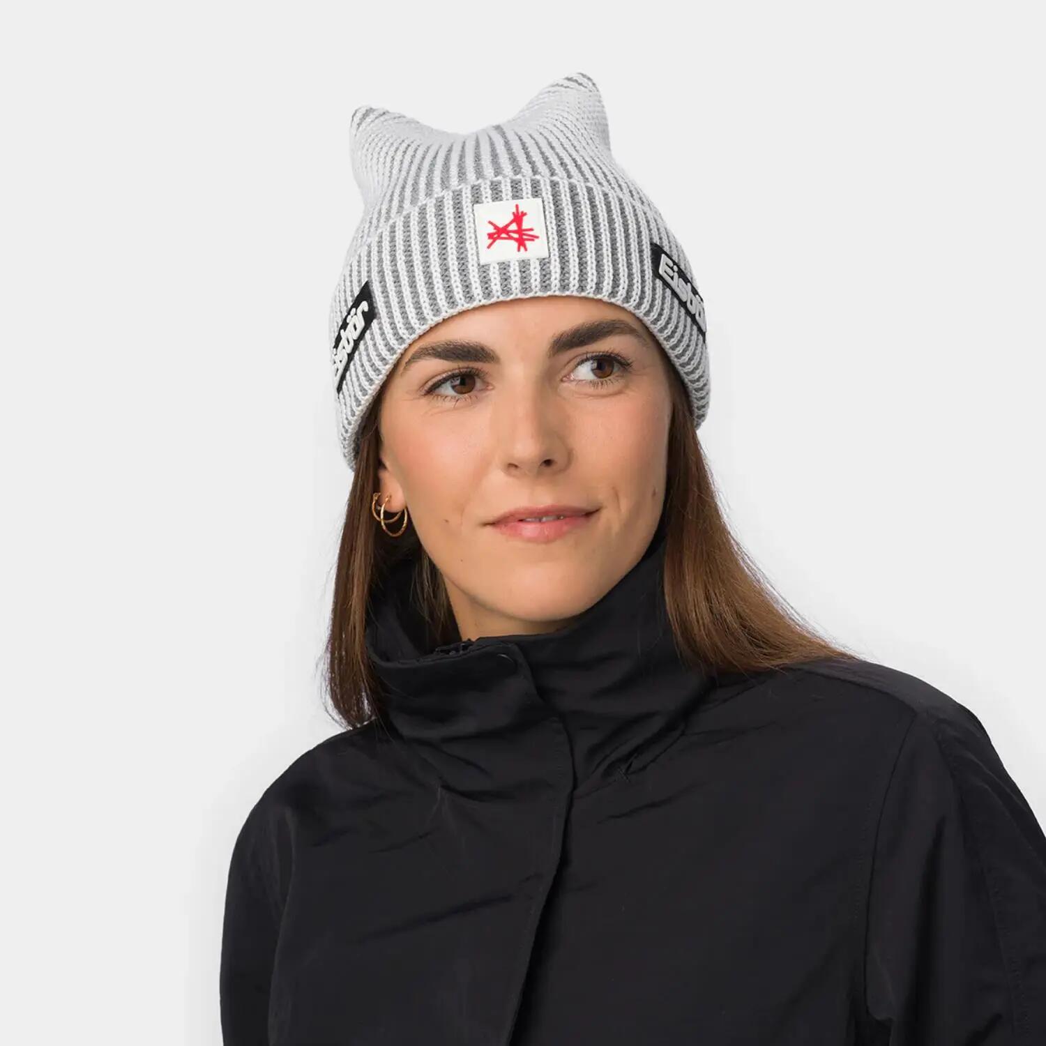 Muts Sorra Ski Austria wintermuts heren dames gebreide muts fleece ademend 3/4