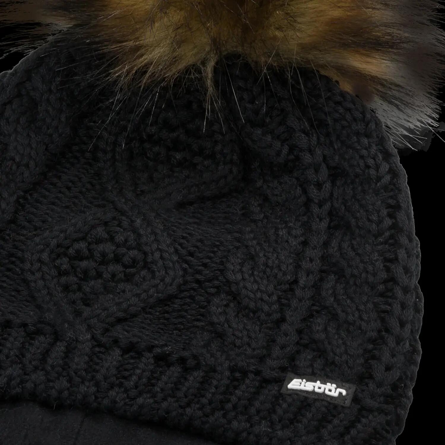 Bonnet Neila Lux à pompon femme bonnet d'hiver polaire chaud Merino 2/5