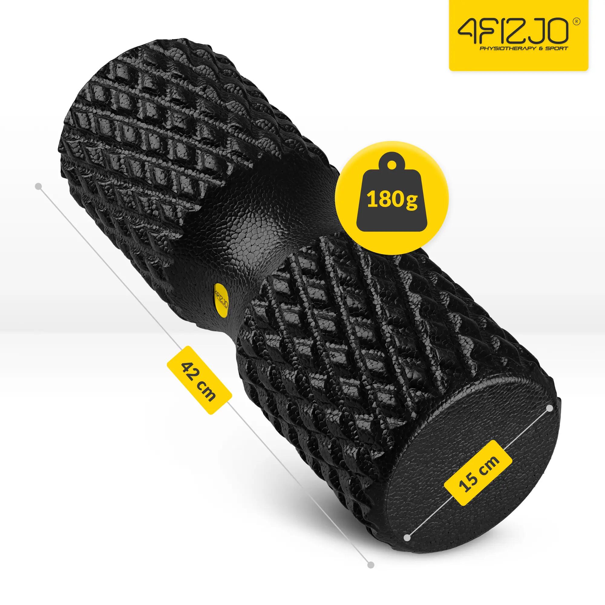 Roller do masażu z wypustkami twardy wałek 42 cm pianka EPP 4FIZJO 7/15