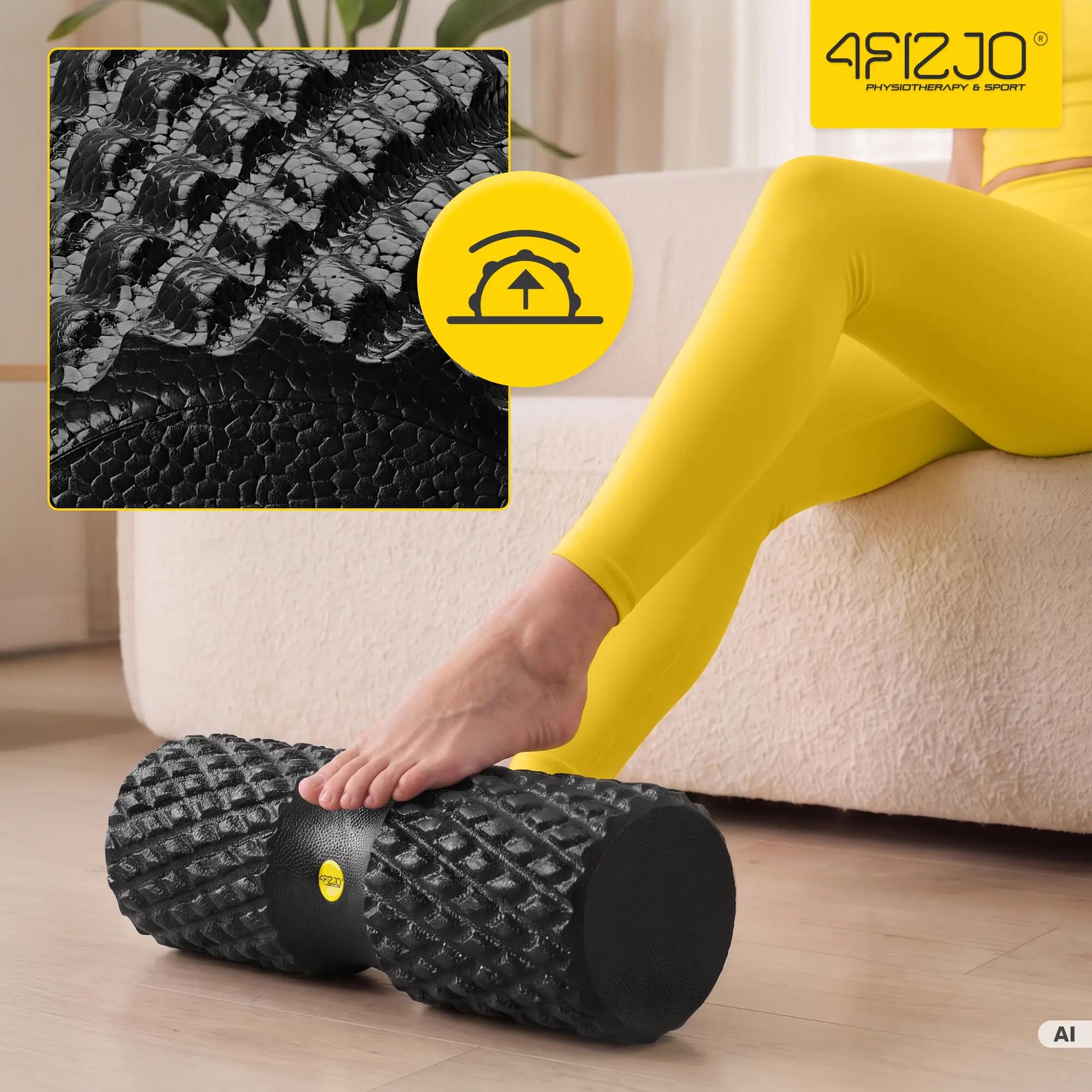 Roller do masażu z wypustkami twardy wałek 42 cm pianka EPP 4FIZJO 5/15