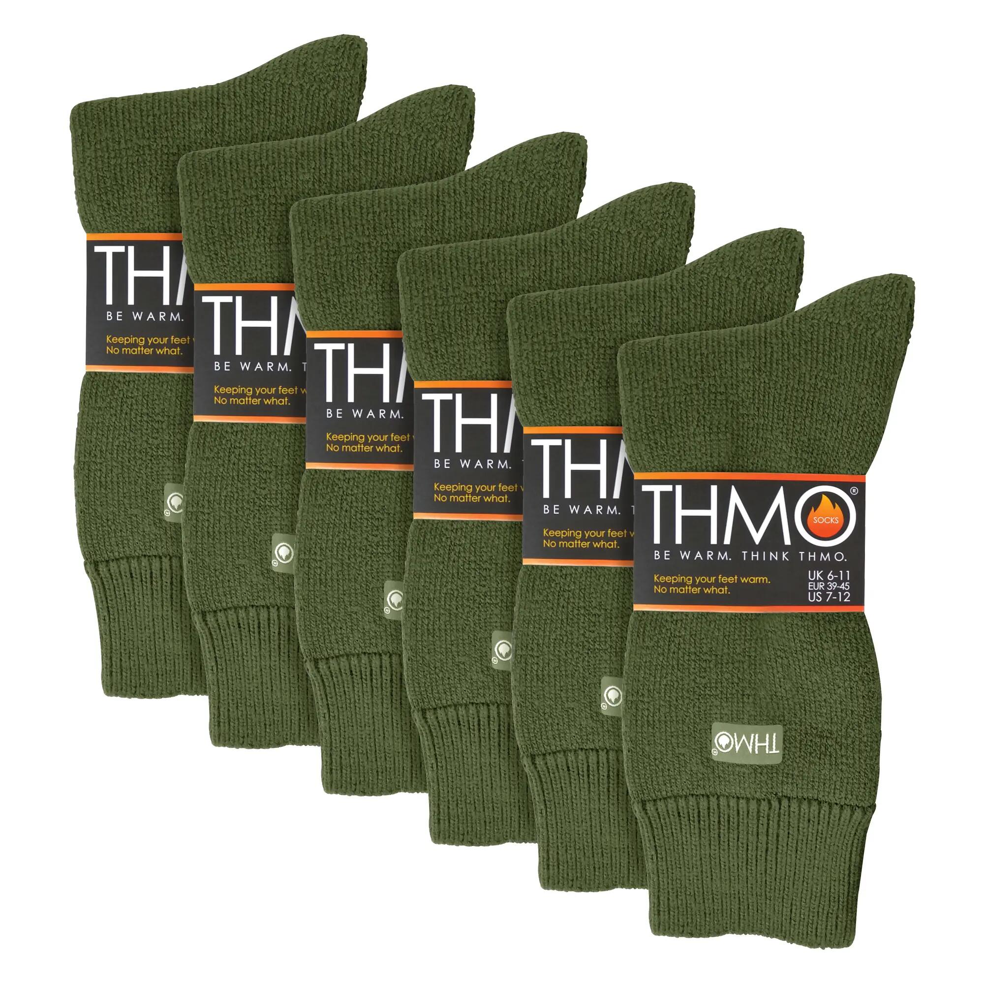 THMO Men's Socks 6 Pairs Thermal Cushioned Sole 2/6