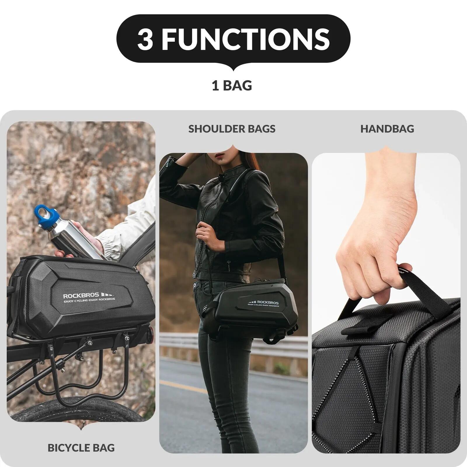 Gepäckträger Hecktasche 9L mit Regenschutz 6/8