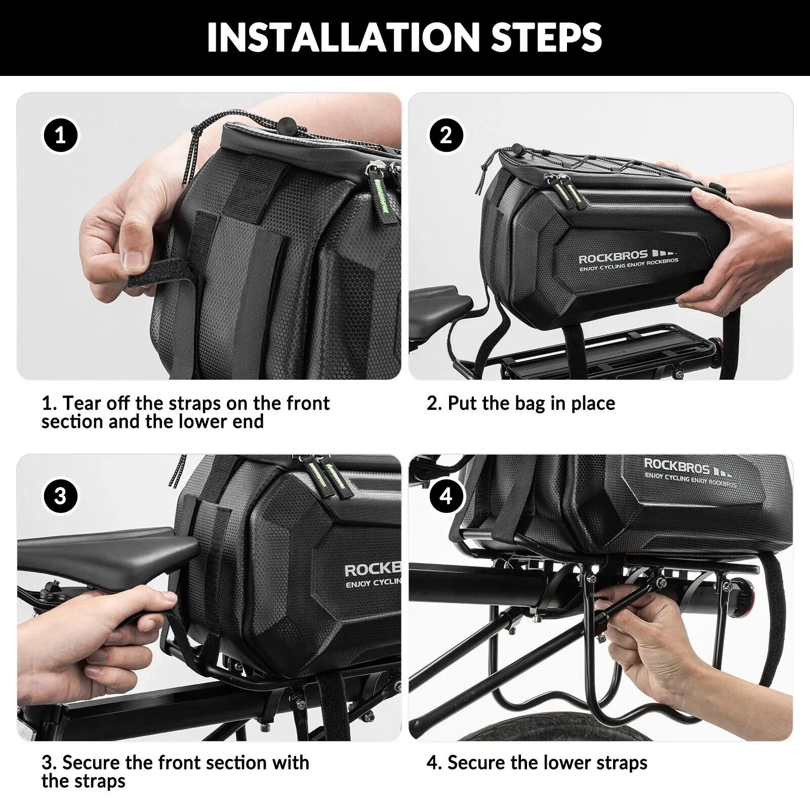 Gepäckträger Hecktasche 9L mit Regenschutz 2/8