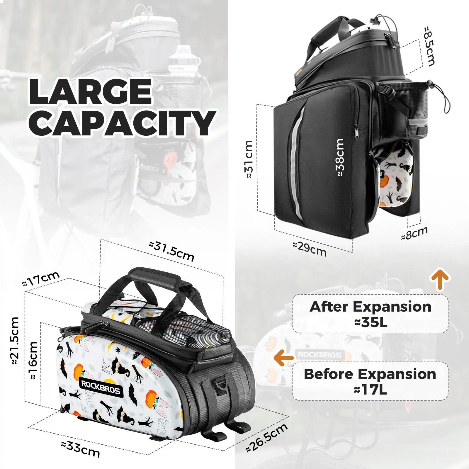 Sacoche de selle extensible 17-35L en coque rigide EVA 3/9