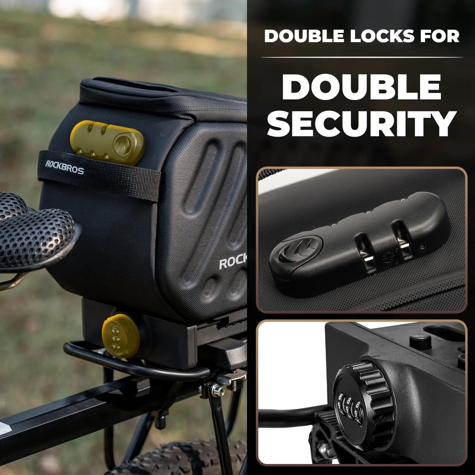 Sacoche de porte-bagages 7,5L avec double cadenas à code 2/7
