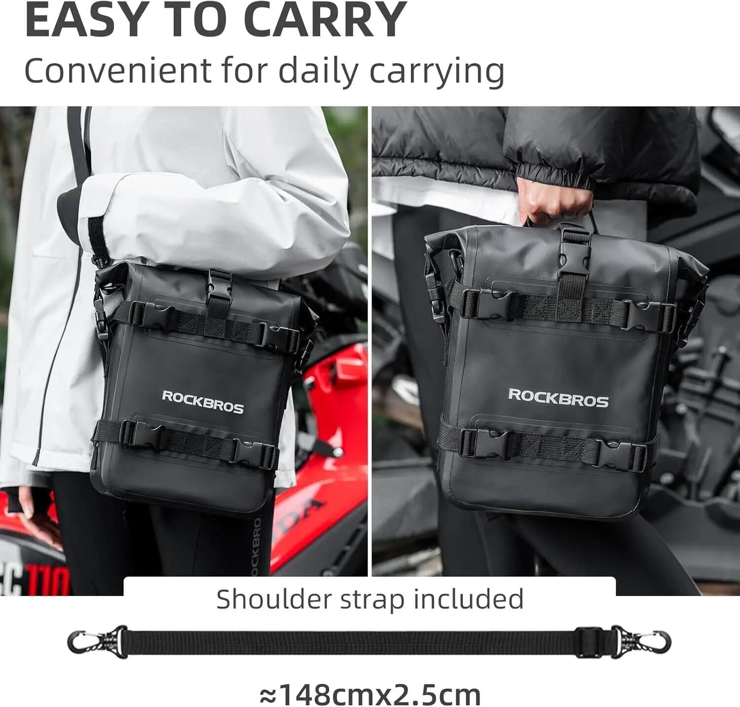 Sacoche latérale moto 100% étanche 5-7L 6/7