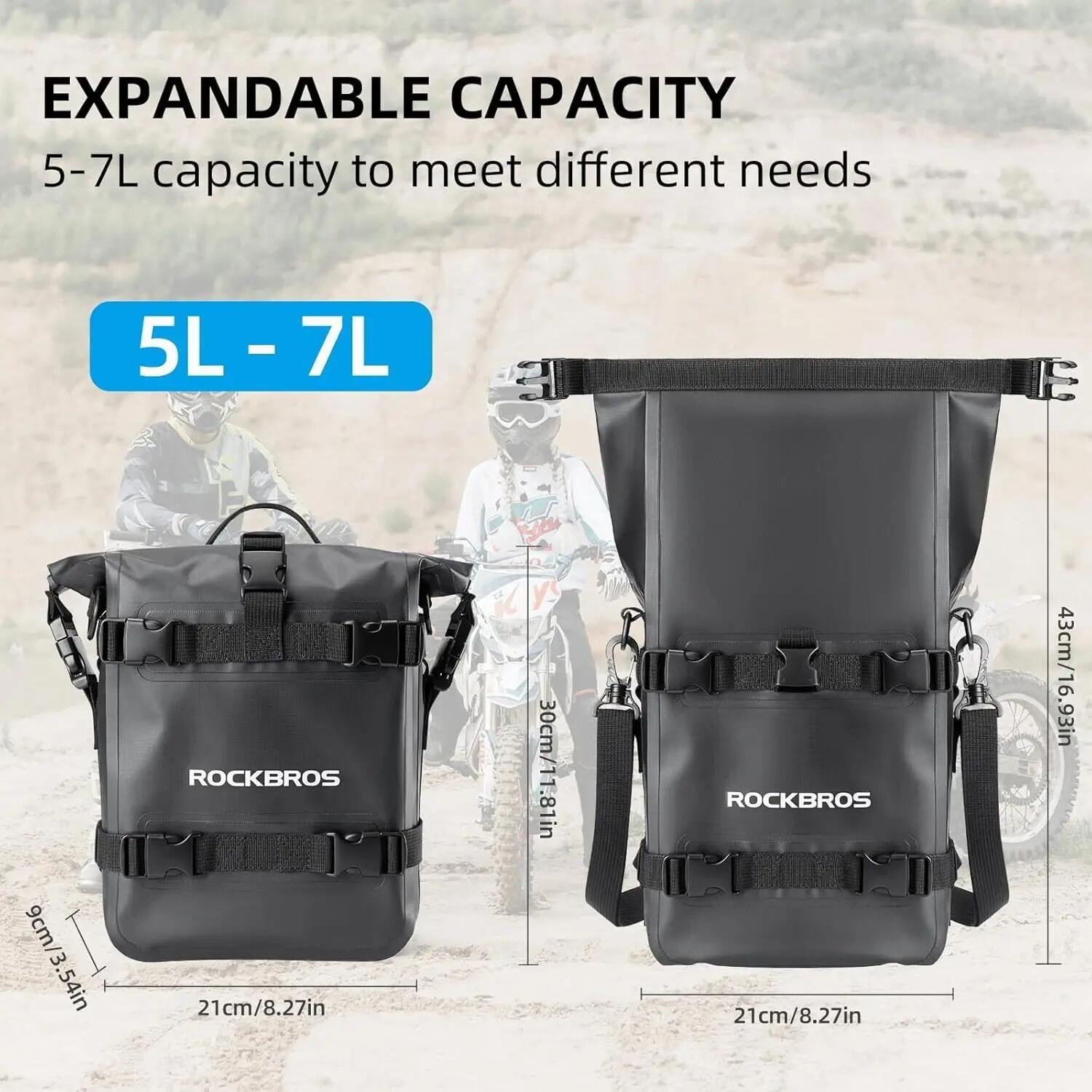 Sacoche latérale moto 100% étanche 5-7L 3/7
