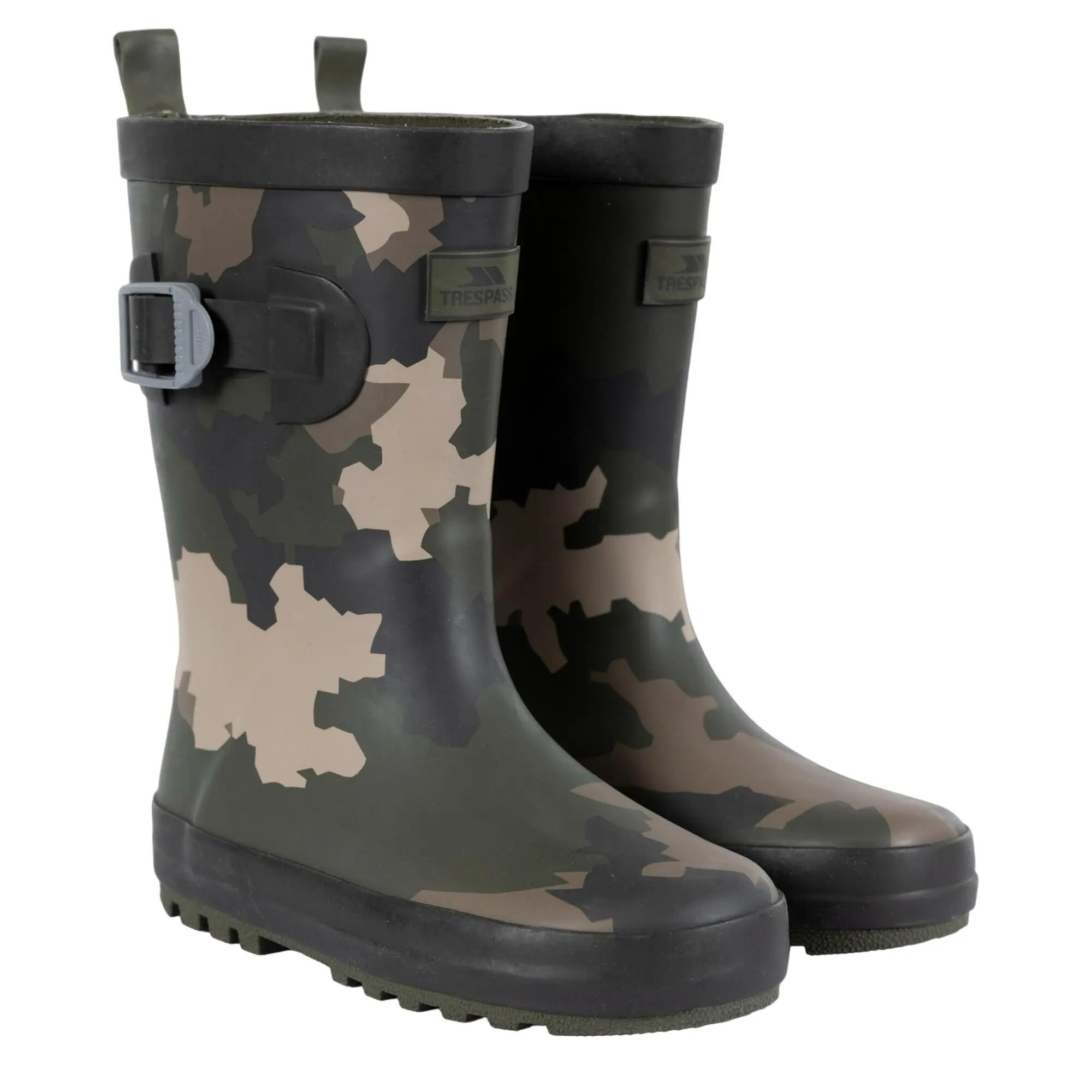 Galochas Camuflado Puddle Criança (Verde / Castanho / Preto) 7/7