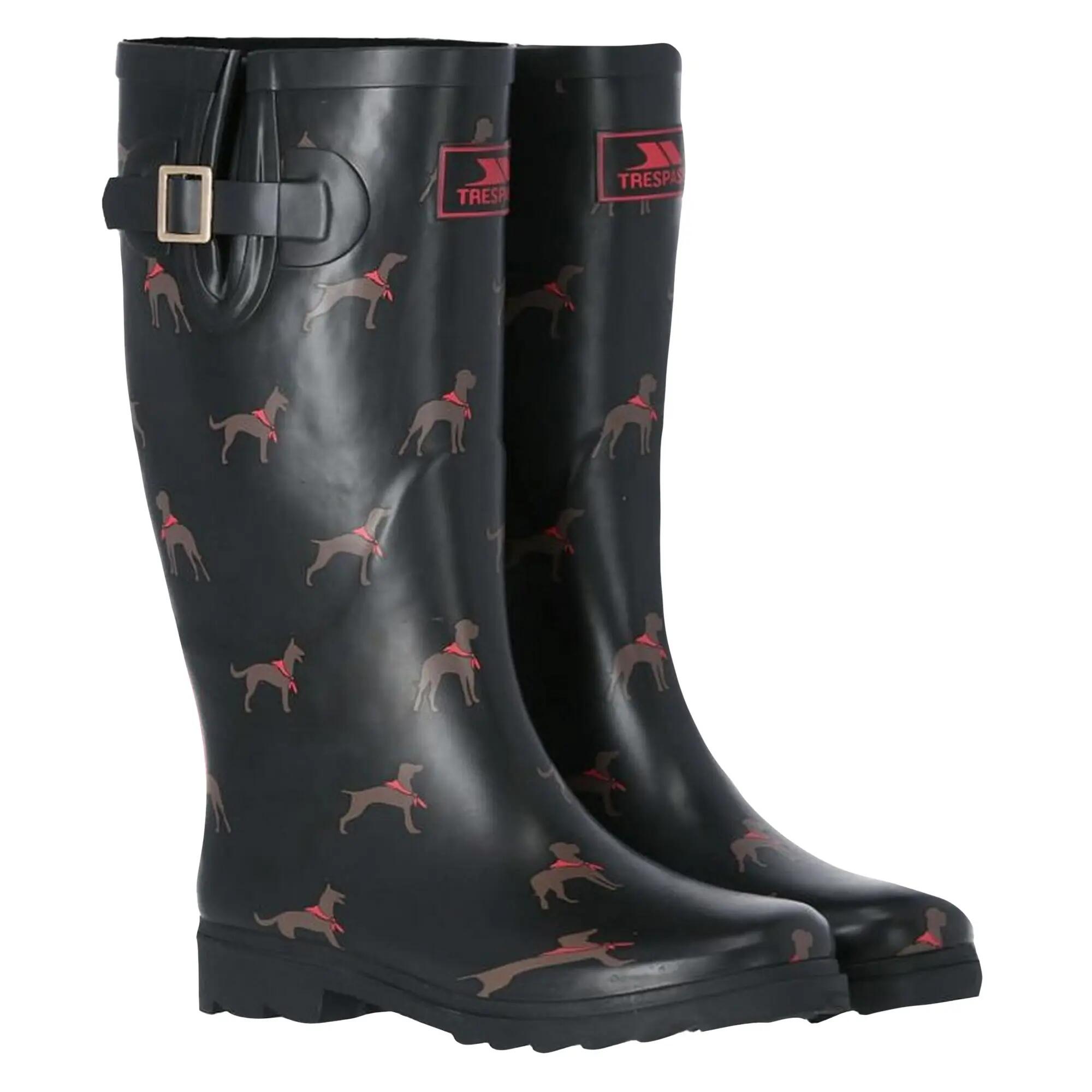Gummistiefel Samira Damen Schwarz/Hundemuster 7/7