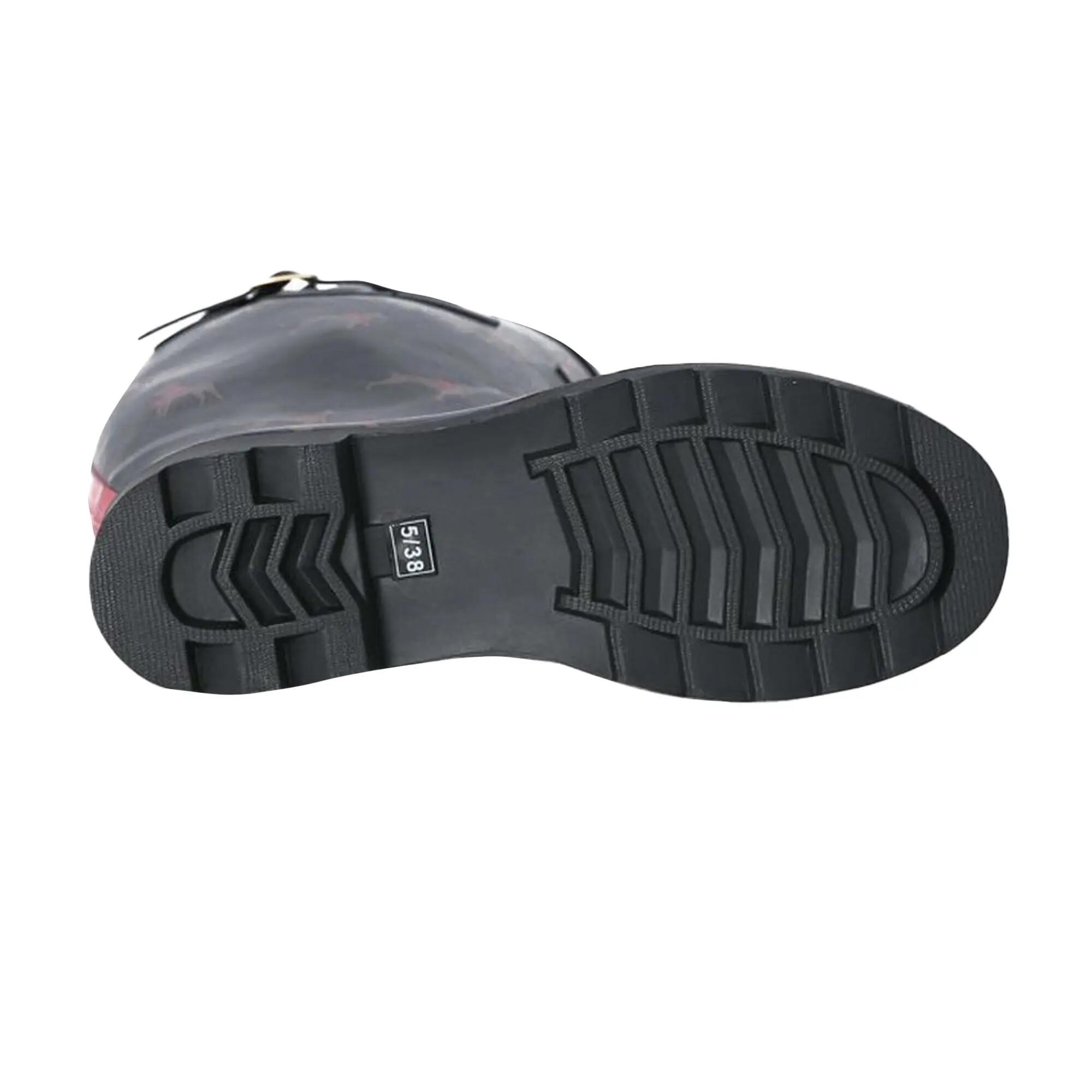 Gummistiefel Samira Damen Schwarz/Hundemuster 6/7