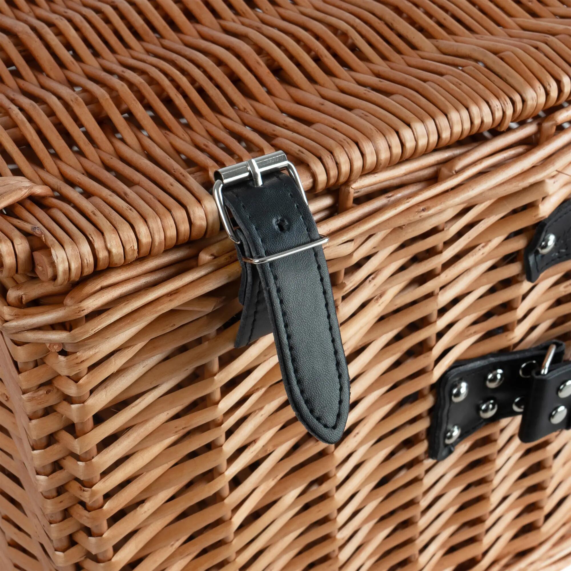 Weidenkorb Set, 3-teilig, Weidenkorb mit Deckel, Picknickkörbe, Dekokoffer 7/7
