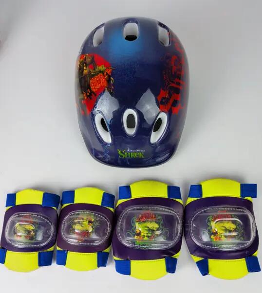 Set protección infantil Shrek, casco, coderas y rodilleras 6/7