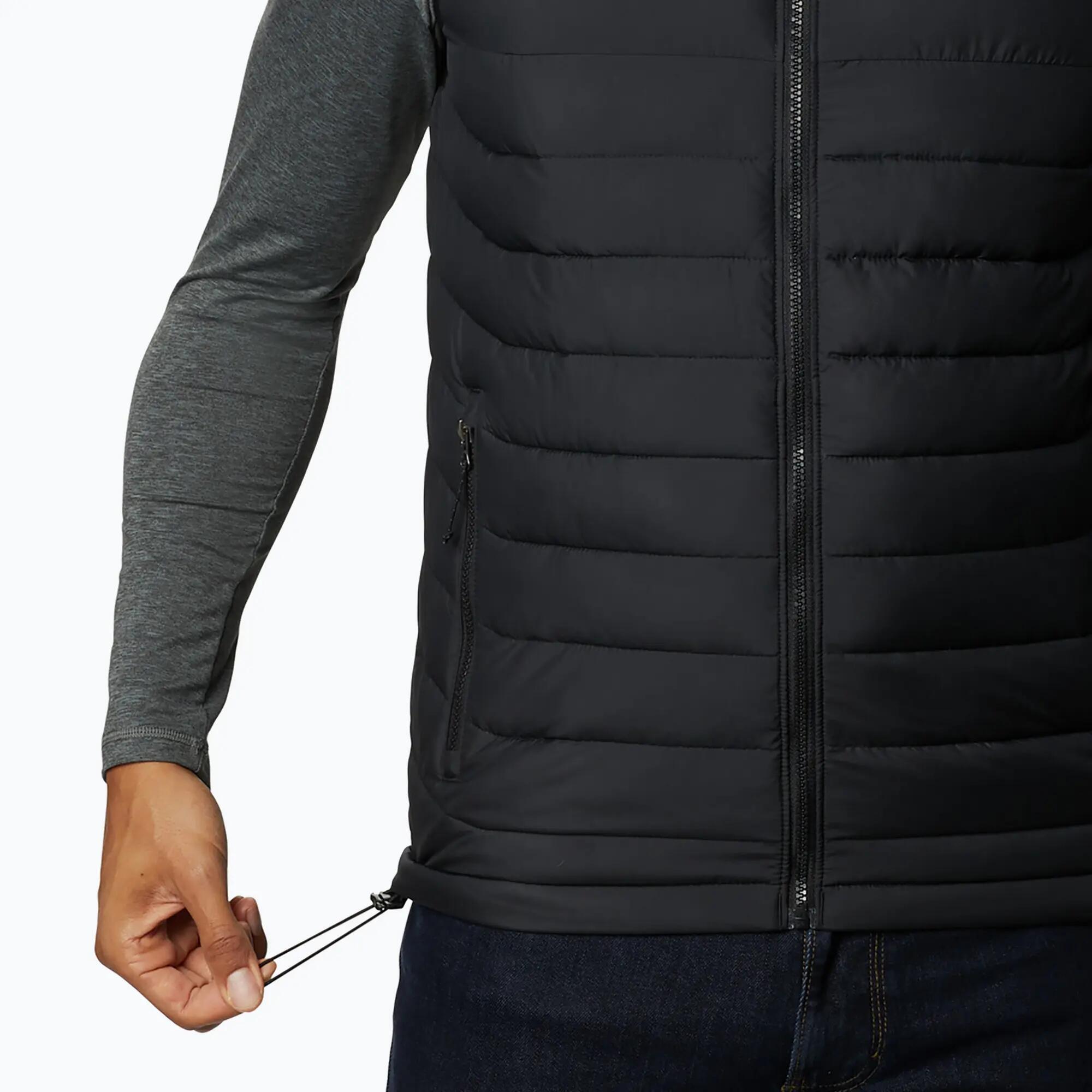 Gilet - escursionismo - uomo - termico, idrorepellente - nero 5/7