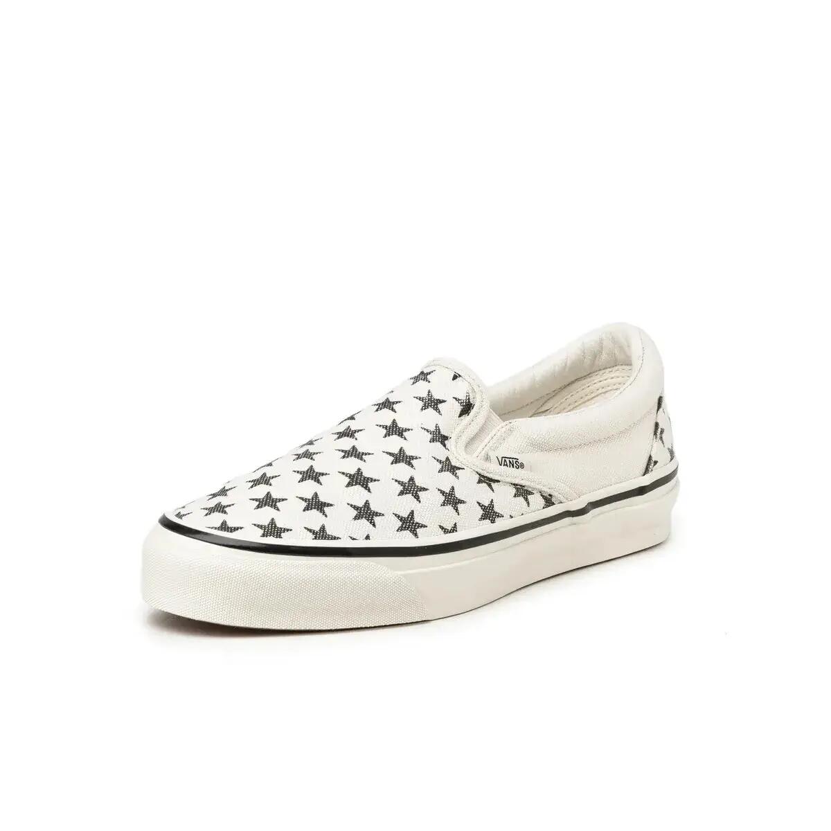 Vans Premium Classic Slip-On Stars Marshmallow Black 3/4