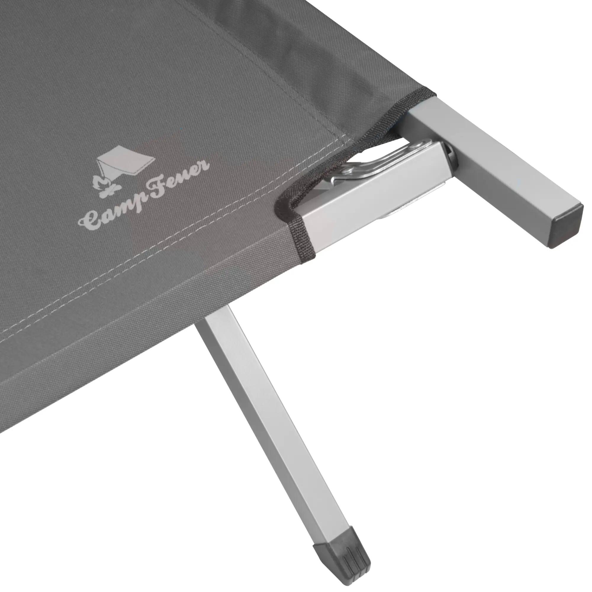Feldbett mit Tragetasche, Grau, Belastbar bis 180kg, 190 x 74,5 x 45,5 cm 4/4