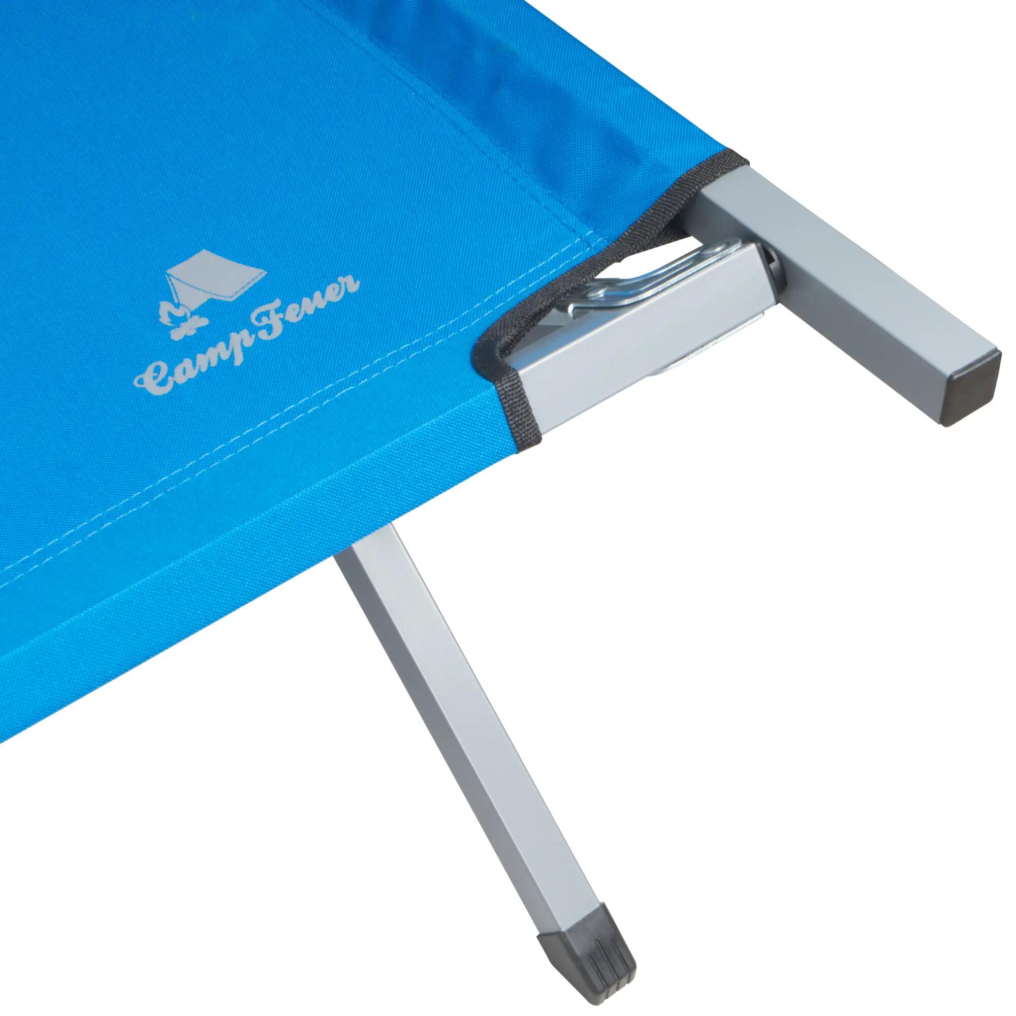 Feldbett mit Tragetasche, Blau, Belastbar bis 180kg, 190 x 74,5 x 45,5 cm 4/4