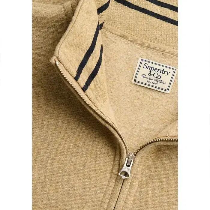 superdry Essential Serif Logo Half Zip Sweatshirt aus Recyclingmaterial 2/2