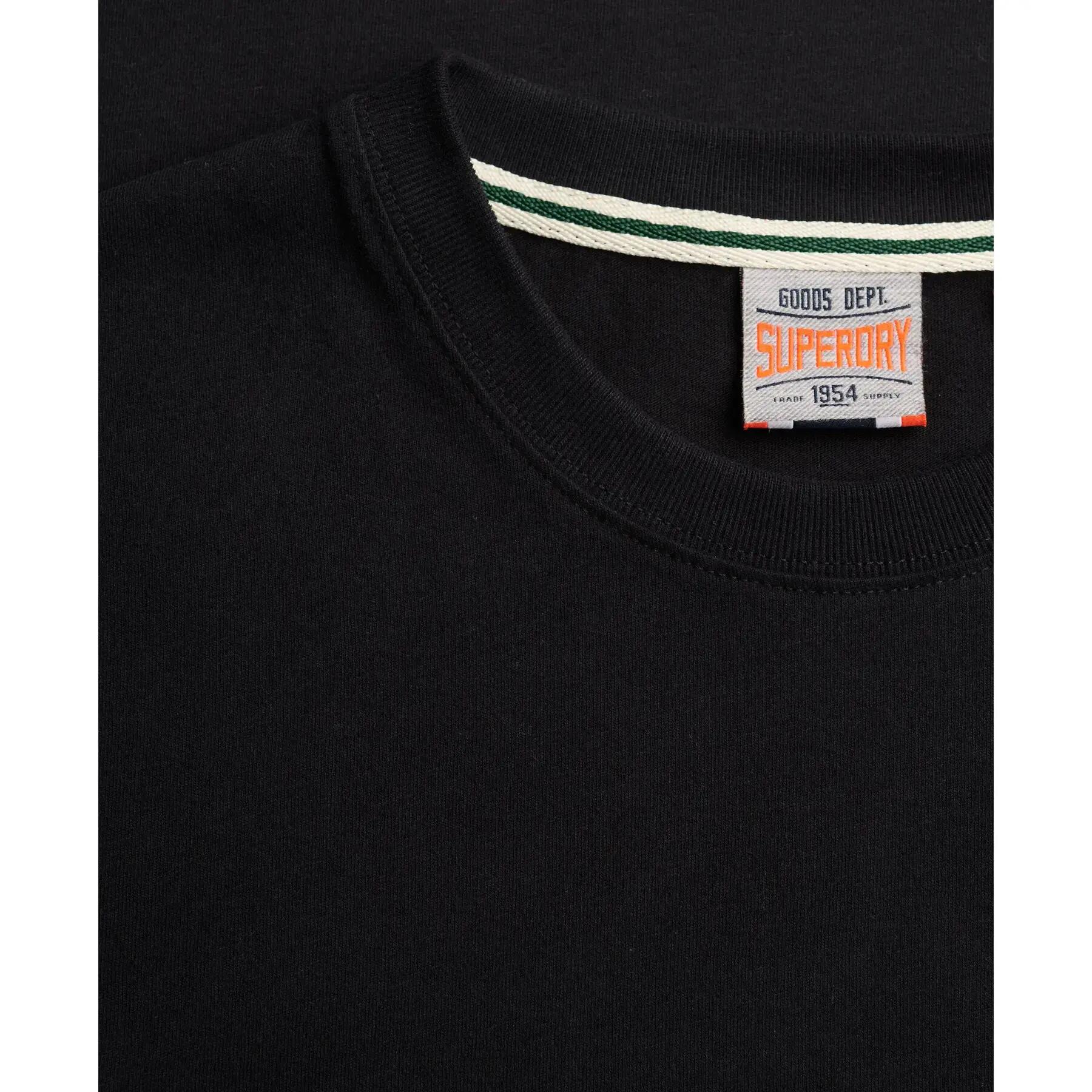 superdry SD&Co Logo T‑Shirt bestickt — 100% Biobaumwolle, Slim Fit – BLACK/RED 7/7