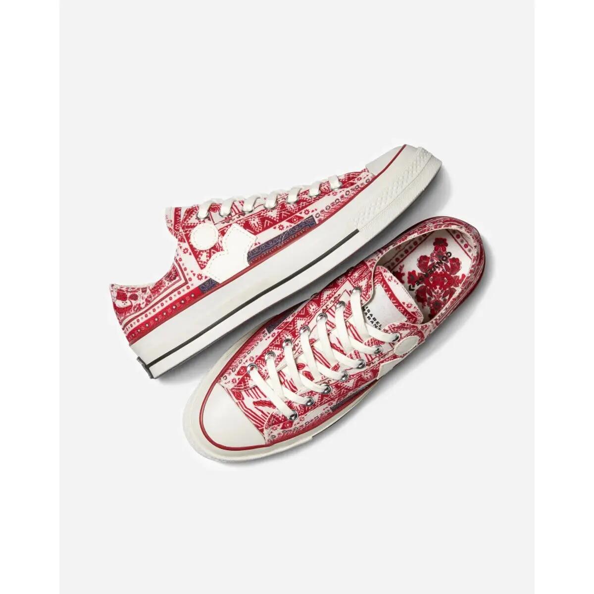 Converse Chuck 70 Low Isabel Marant Vanilla Ice Red 3/4