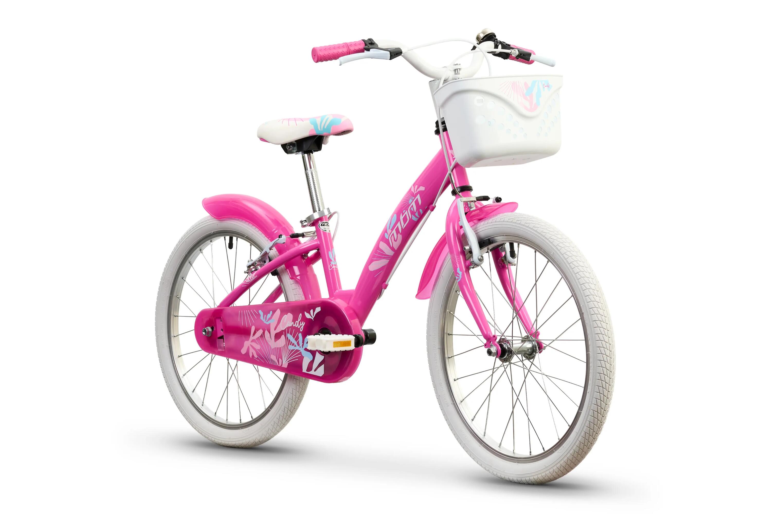 Rower Dziecięcy CANDY 20" z Koszykiem Różowy 2/6