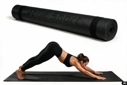 Mata do ćwiczeń jogi PVC antypoślizgowa Aqua-Sport Powerstrech Yoga Pro