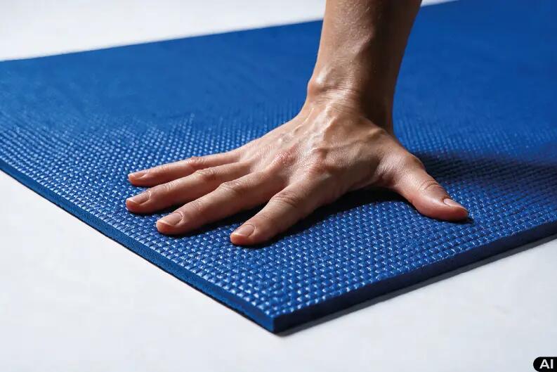 Mata do ćwiczeń jogi PVC antypoślizgowa Aqua-Sport Powerstrech Yoga Pro 5/7