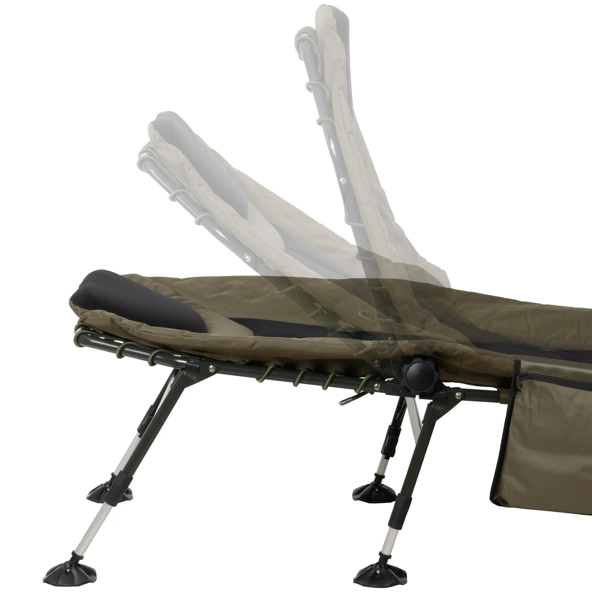 Karpfenliege XXL, 200 x 81 x 41-98 cm, Campingliege, faltbares Feldbett 5/10