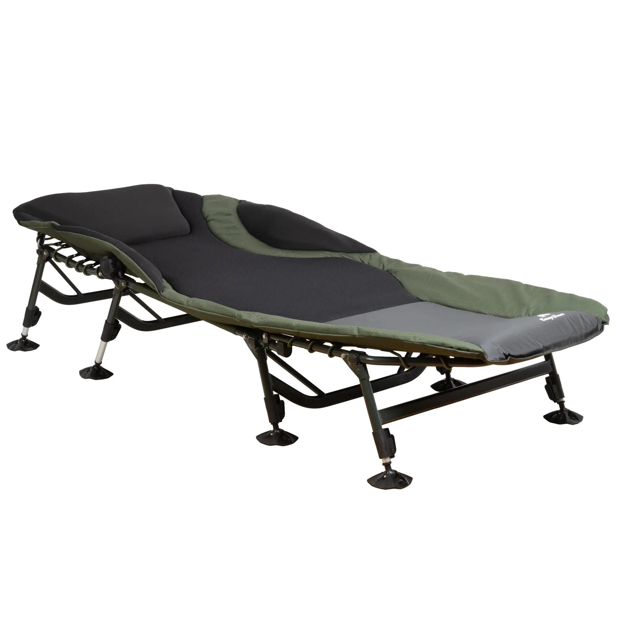 Karpfenliege XXL, 207 x 88 x 30-106 cm, Campingliege, faltbares Feldbett 4/9