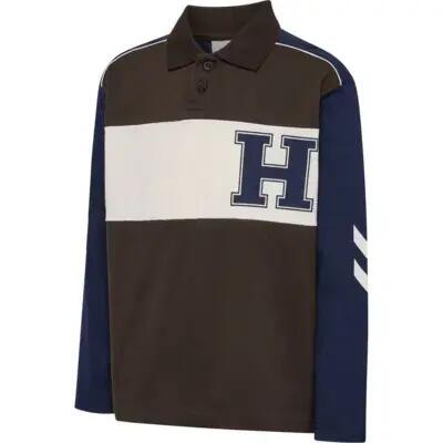 hummel Polo manica lunga in jersey cotone biologico – TURKISH COFFEE 7/7