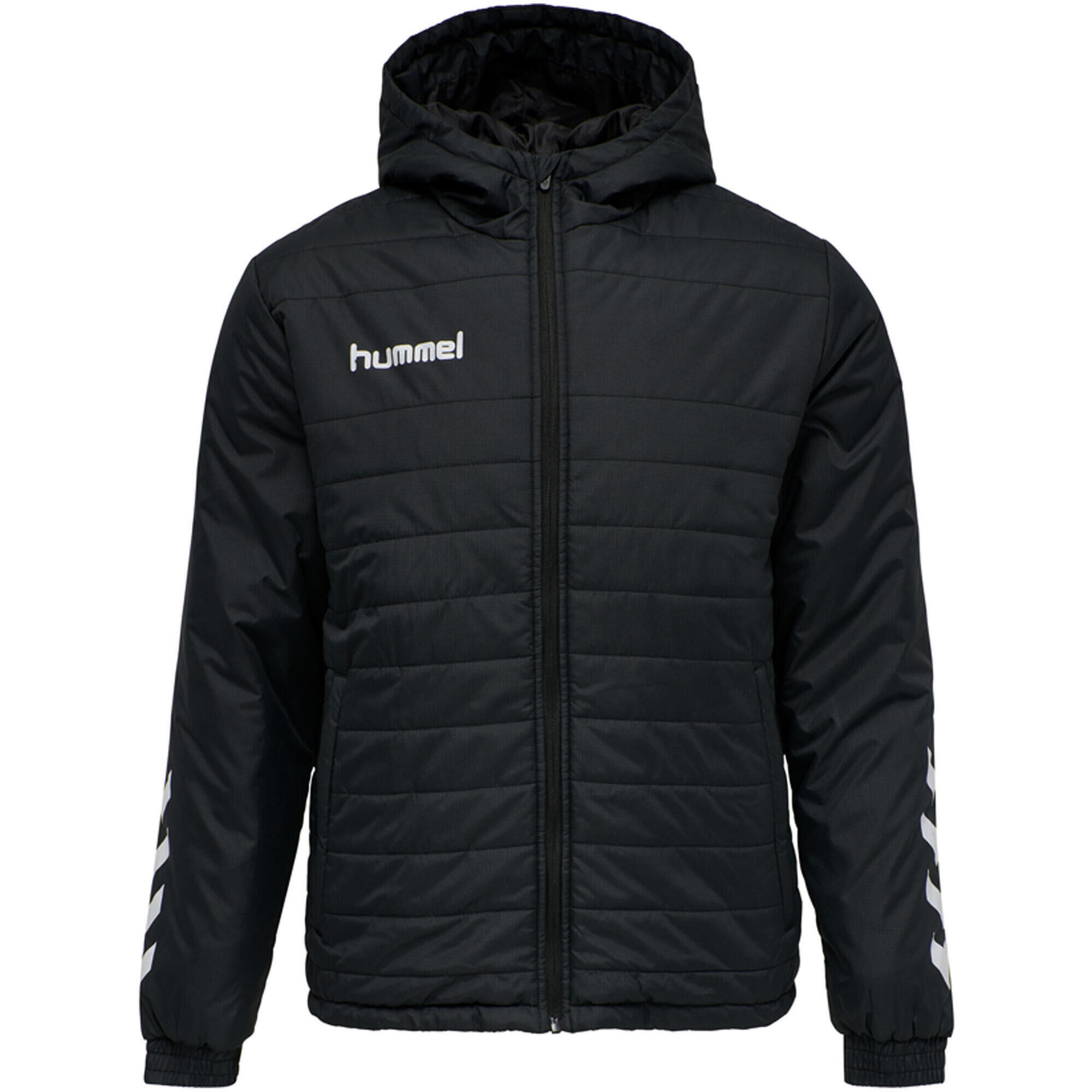 HUMMEL Short bench jacket for men, great for football, in black