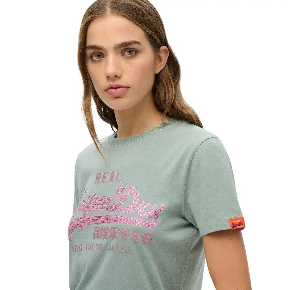 Strassos női slim póló Superdry Vintage Logo 4/4