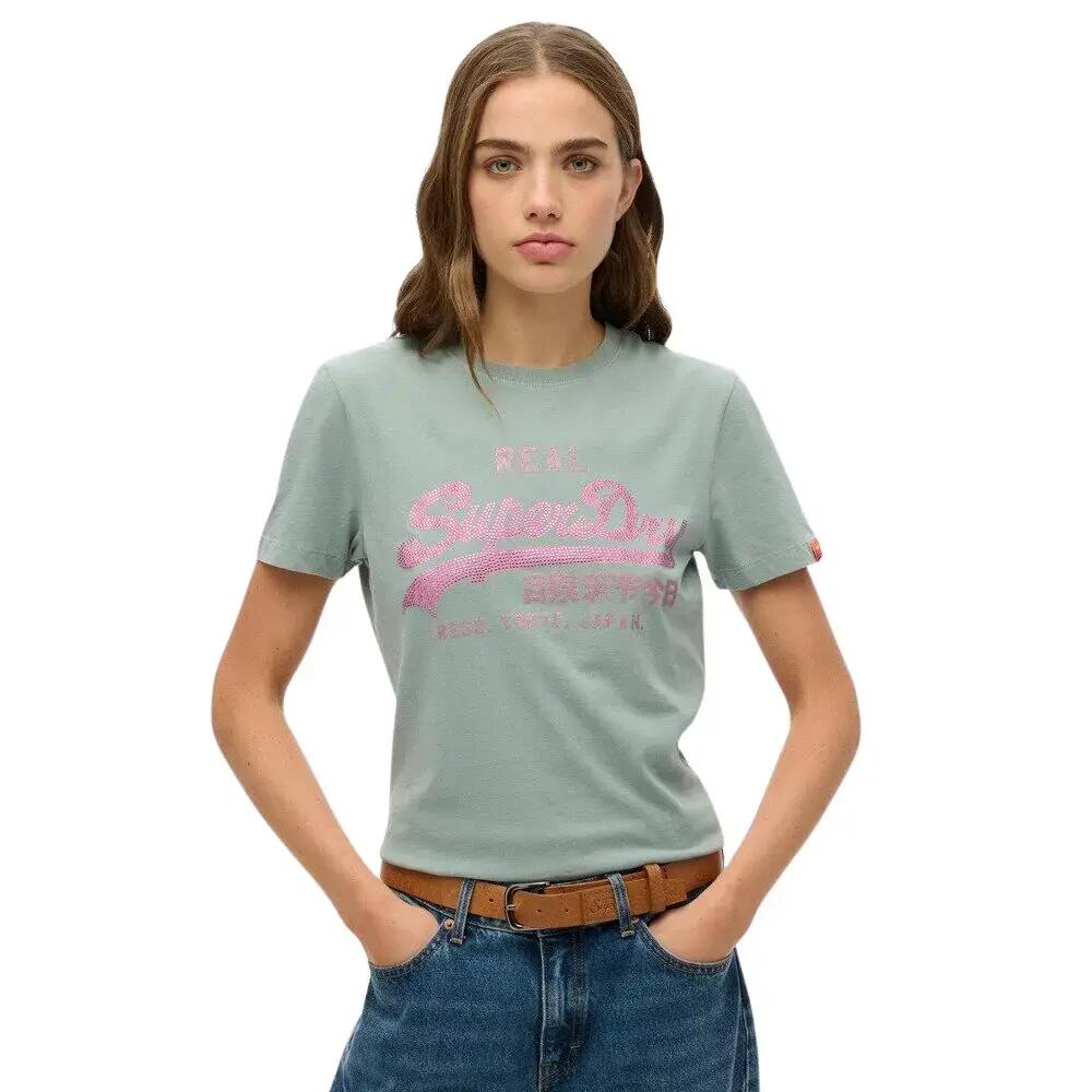Strassos női slim póló Superdry Vintage Logo 2/4