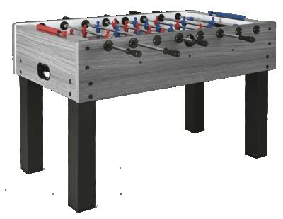 [Calciobalilla F-100] Biliardino in Rovere Grigio con Aste Rientranti