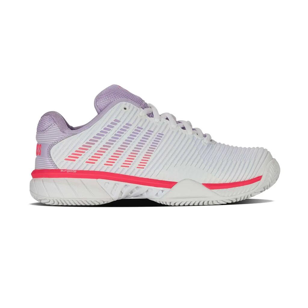 Women's Tennis Shoes HYPERCOURT EXPRESS 2 CLAY WHITE/ORCHID PETAL/NEON BLAZE
