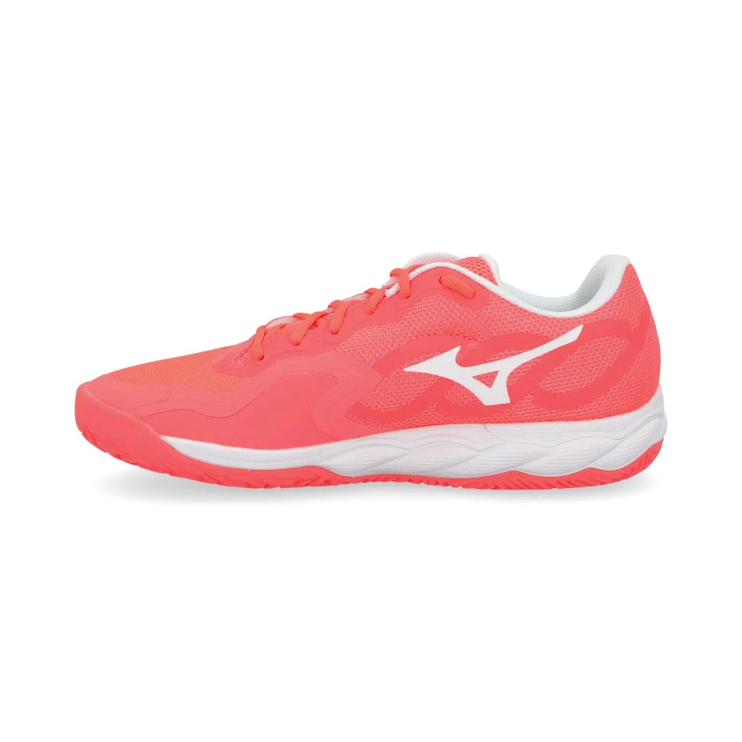 Zapatillas Mizuno Wave Enforce Court Clay Coral Blanco Mujer 4/6