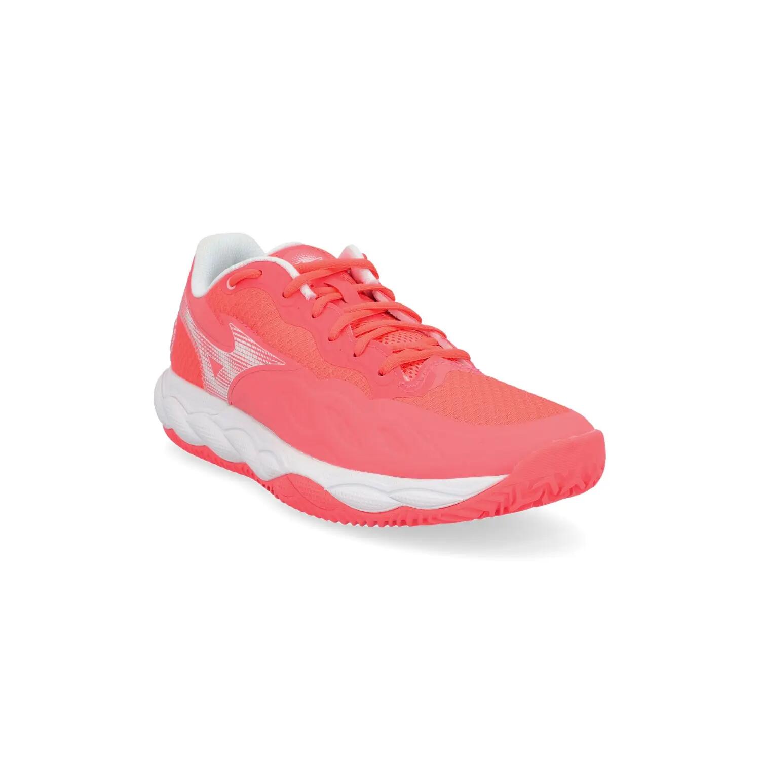 Zapatillas Mizuno Wave Enforce Court Clay Coral Blanco Mujer 2/6